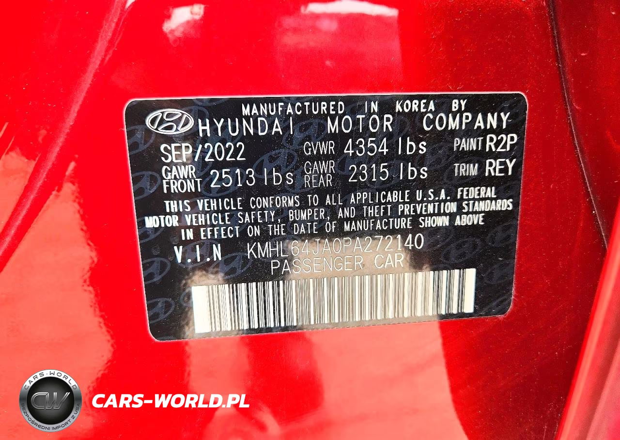 2023 Hyundai Sonata Sel VIN:KMHL64JA0PA272140 - 12