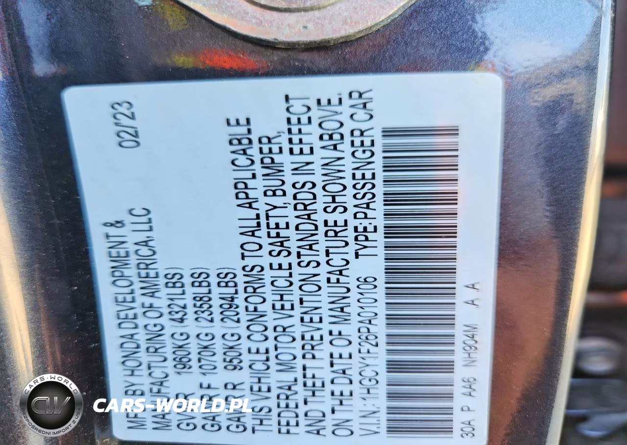 2023 Honda Accord Lx VIN:1HGCY1F26PA010106 - 13