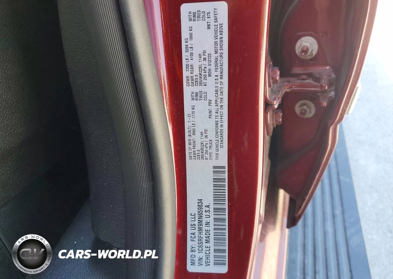 2021 Ram 1500 Limited VIN:1C6SRFHM9MN659834 - 12