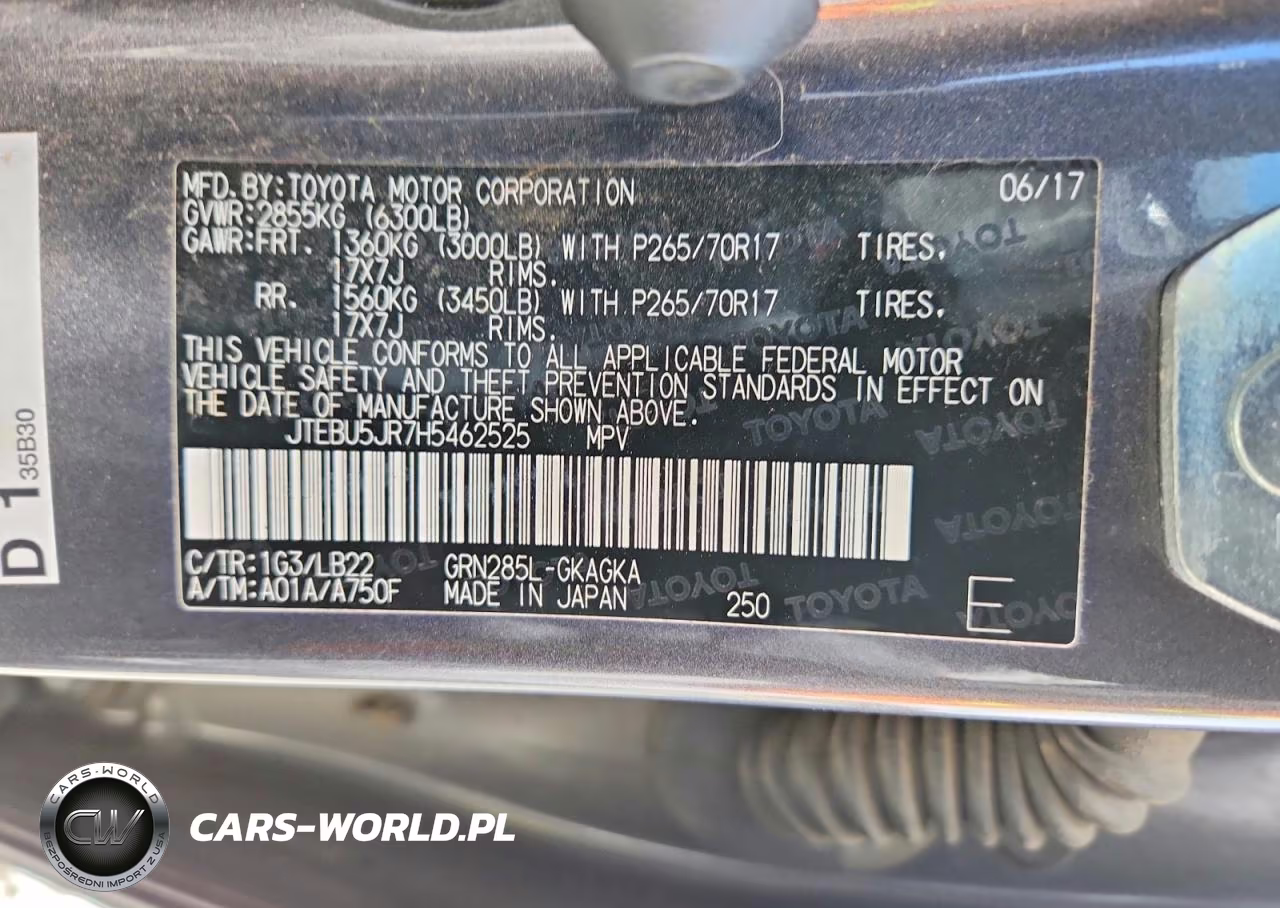 2017 Toyota 4Runner Sr5 Premium VIN:JTEBU5JR7H5462525 - 14