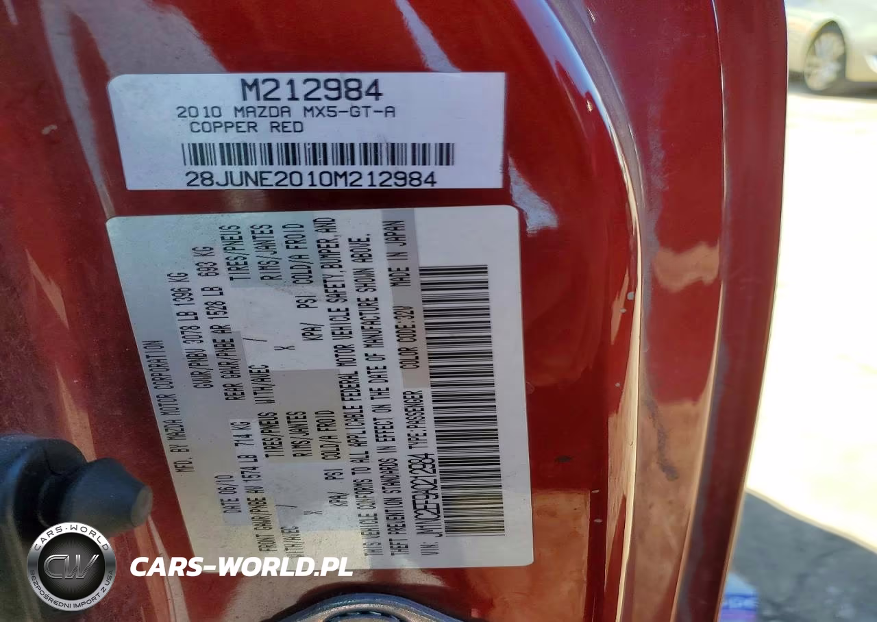 2010 Mazda Mx-5 Miata VIN:JM1NC2EF9A0212984 - 12