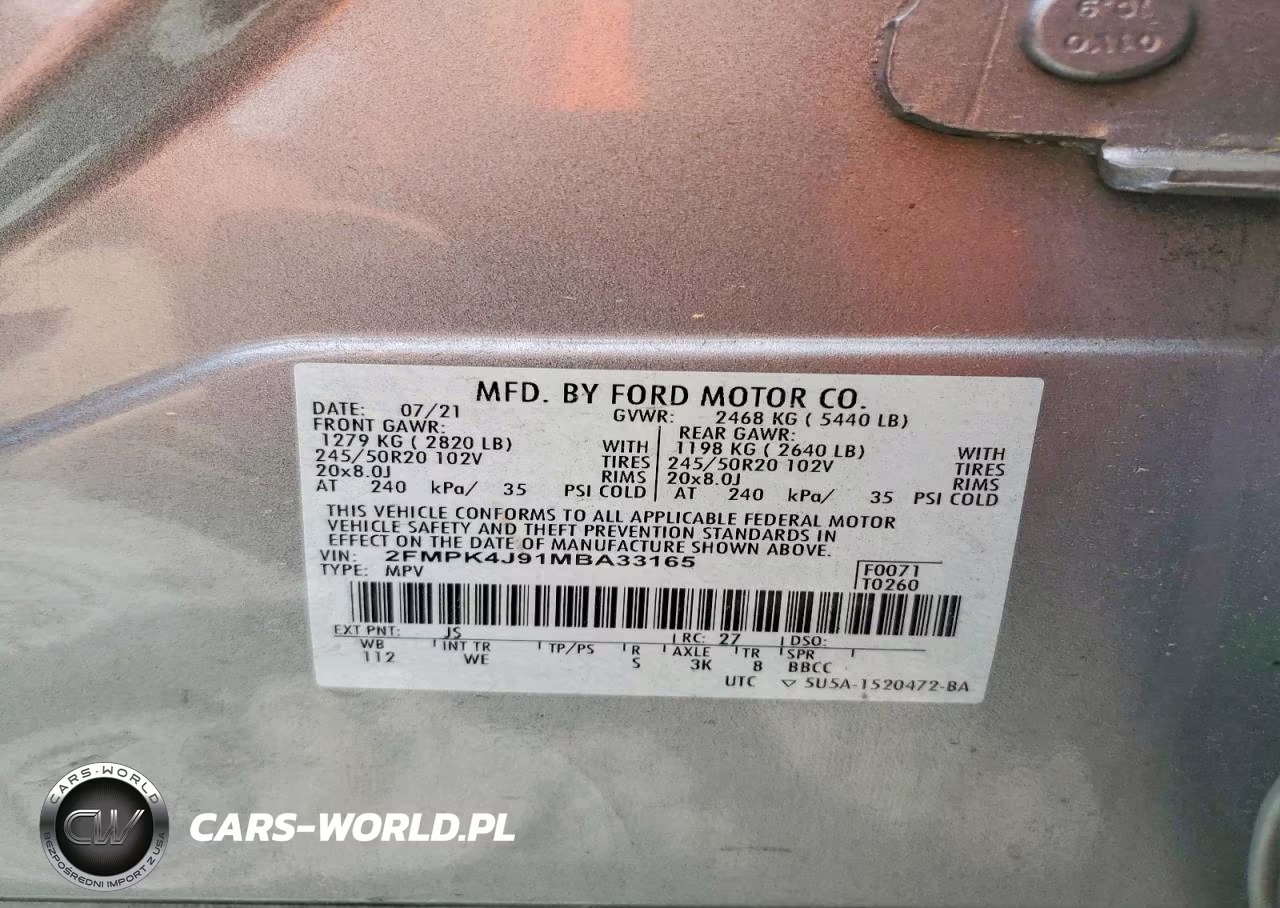 2021 Ford Edge Sel VIN:2FMPK4J91MBA33165 - 13
