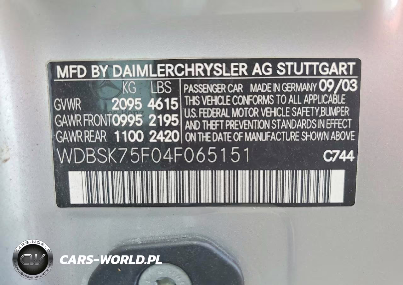 2004 Mercedes-Benz Sl 500 VIN:WDBSK75F04F065151 - 12
