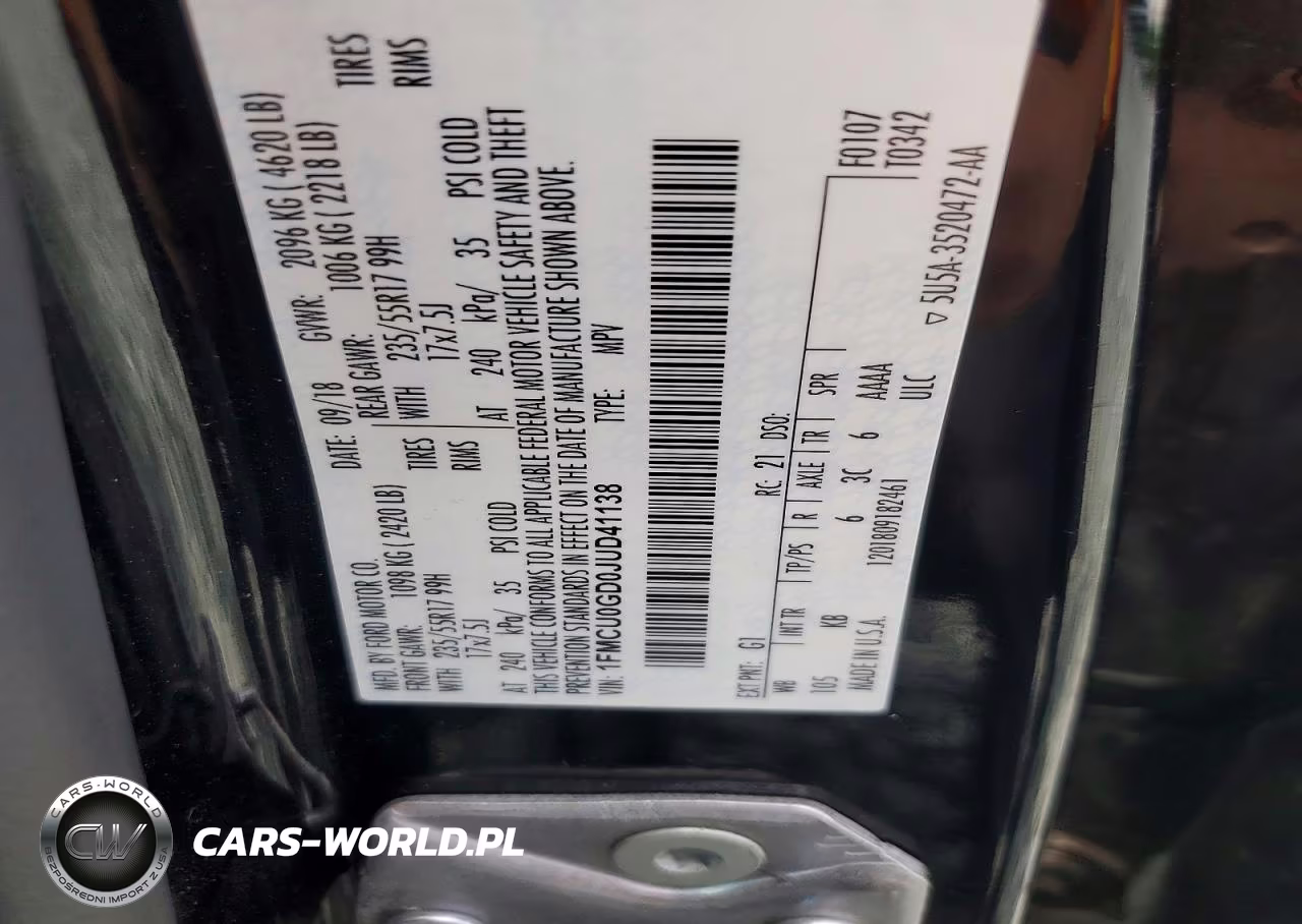 2018 Ford Escape Se VIN:1FMCU0GD0JUD41138 - 13