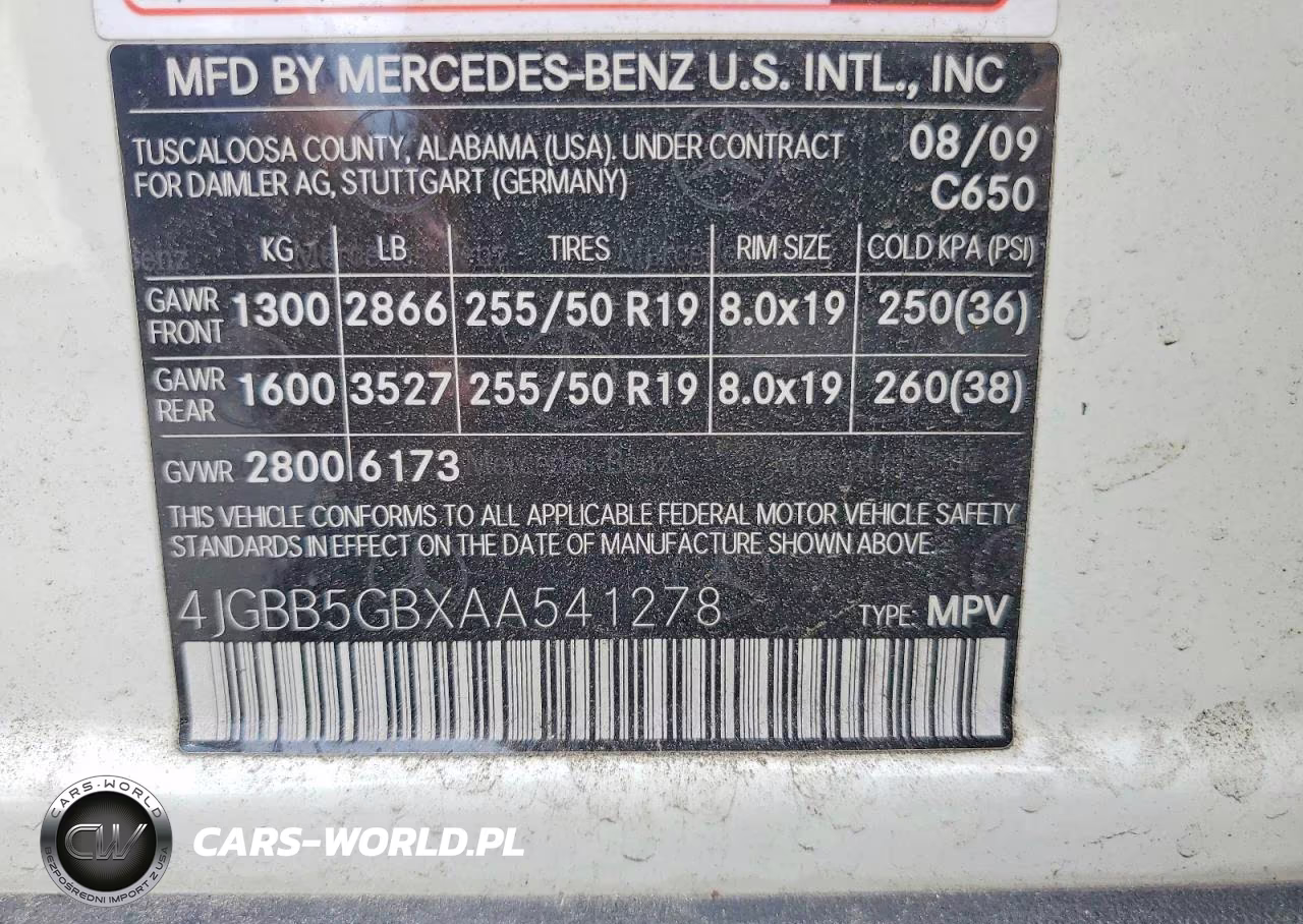 2010 Mercedes-Benz Ml 350 VIN:4JGBB5GBXAA541278 - 13