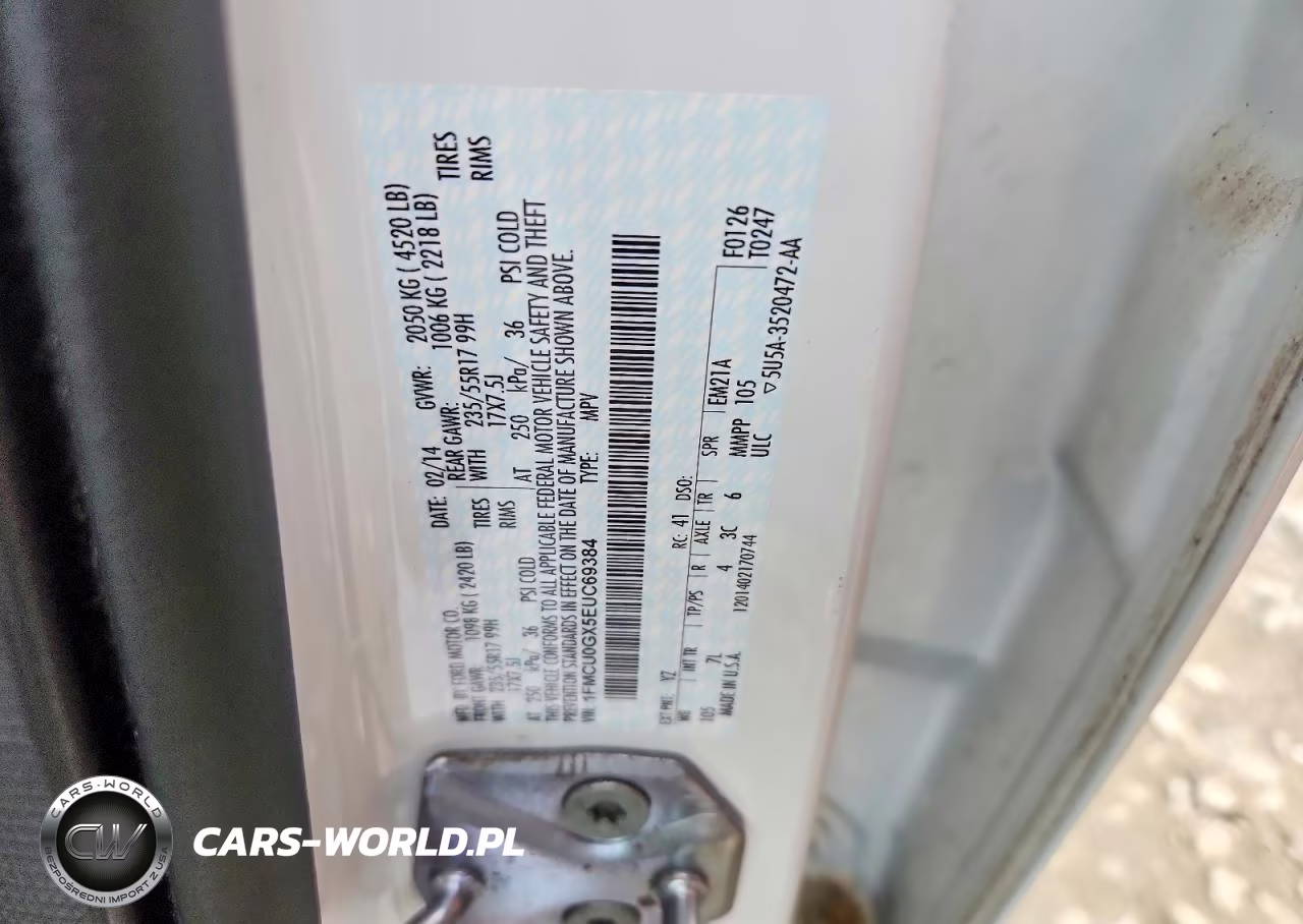 2014 Ford Escape Se VIN:1FMCU0GX5EUC69384 - 13