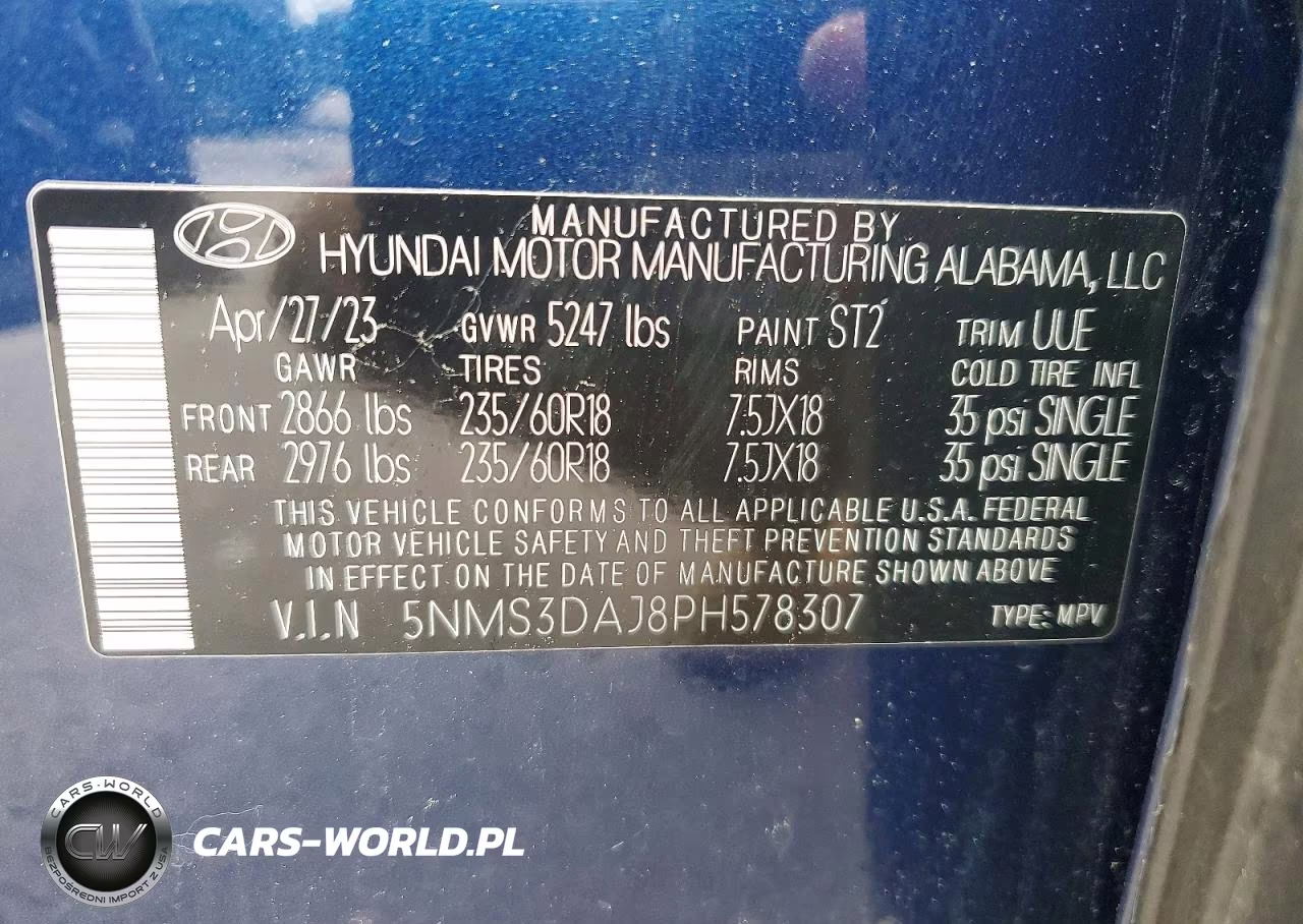 2023 Hyundai Santa Fe Sel Premium VIN:5NMS3DAJ8PH578307 - 14