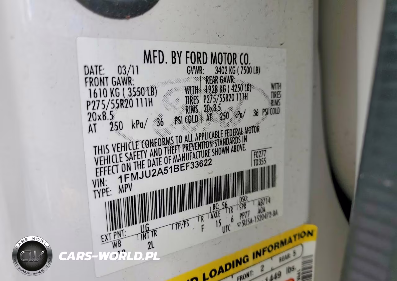 2011 Ford Expedition Limited VIN:1FMJU2A51BEF33622 - 13