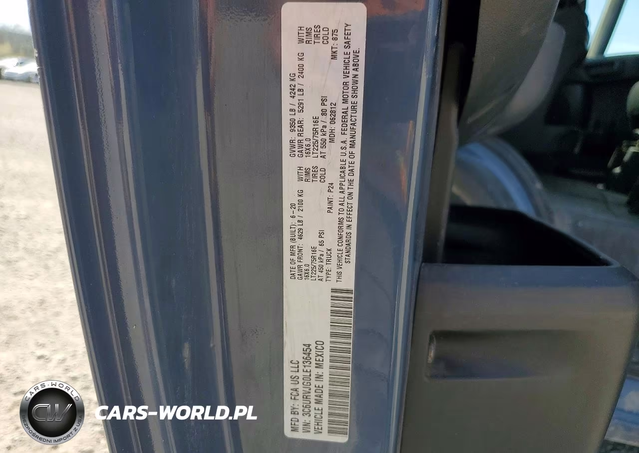 2020 Ram Promaster 3500 Delivery Van VIN:3C6URVJG0LE136454 - 13