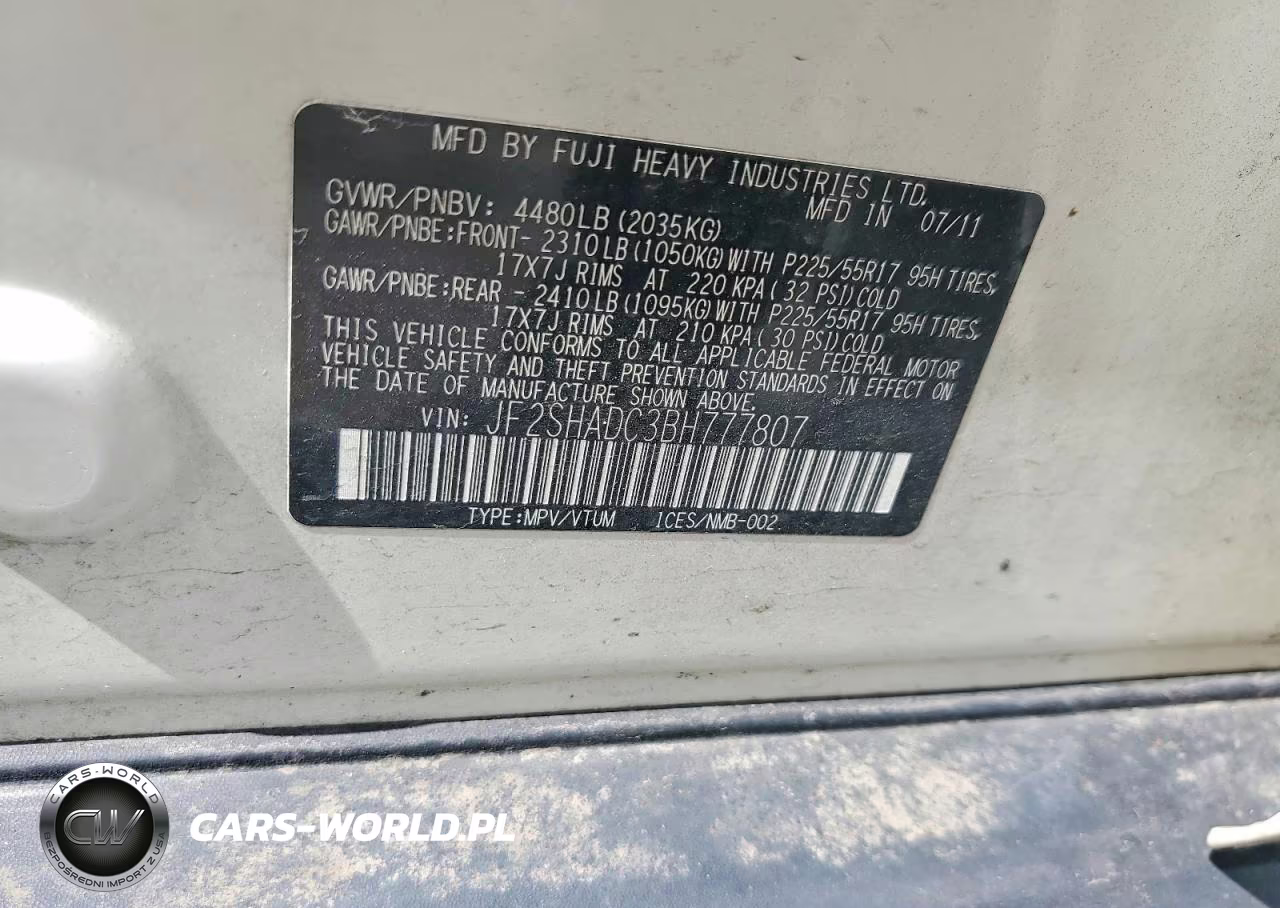 2011 Subaru Forester 2.5X Premium VIN:JF2SHADC3BH777807 - 14