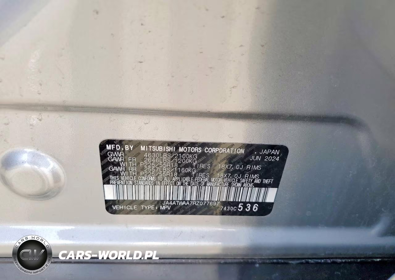 2024 Mitsubishi Eclipse Cross Se VIN:JA4ATWAA7RZ077697 - 13