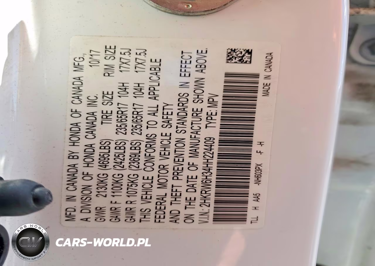 2017 Honda Cr-V Lx VIN:2HKRW6H34HH224409 - 13