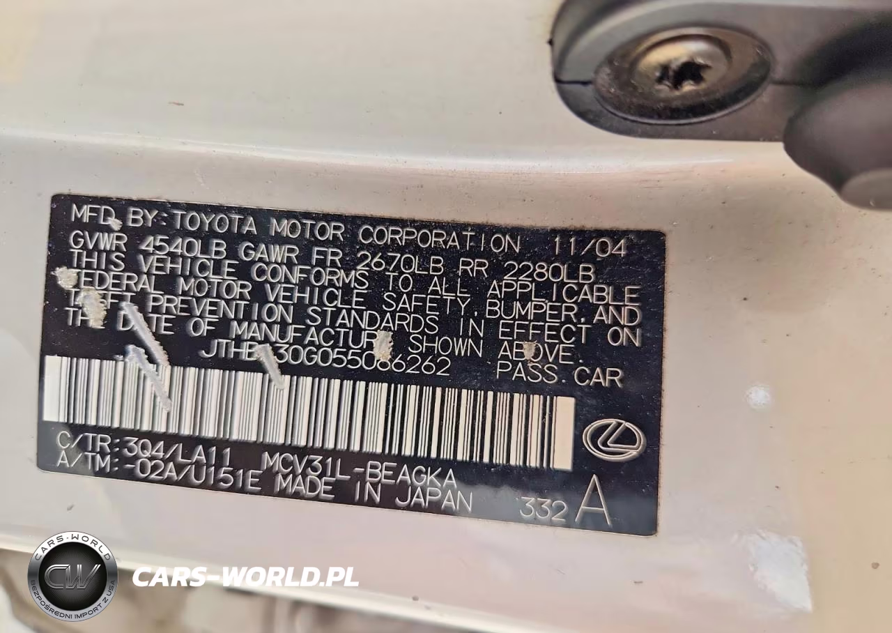 2005 Lexus Es 330 VIN:JTHBA30G055086262 - 13