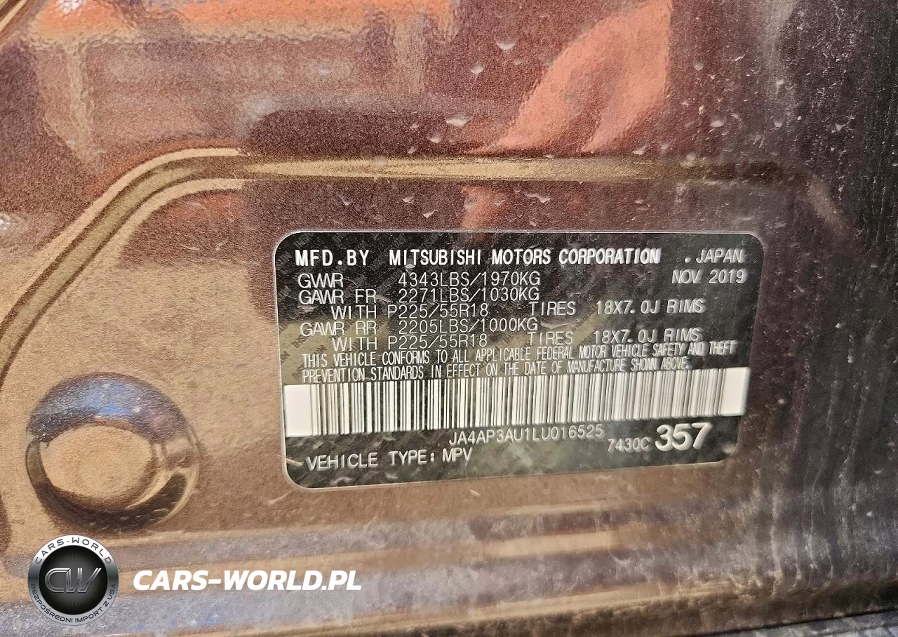 2020 Mitsubishi Outlander Sport Es VIN:JA4AP3AU1LU016525 - 12
