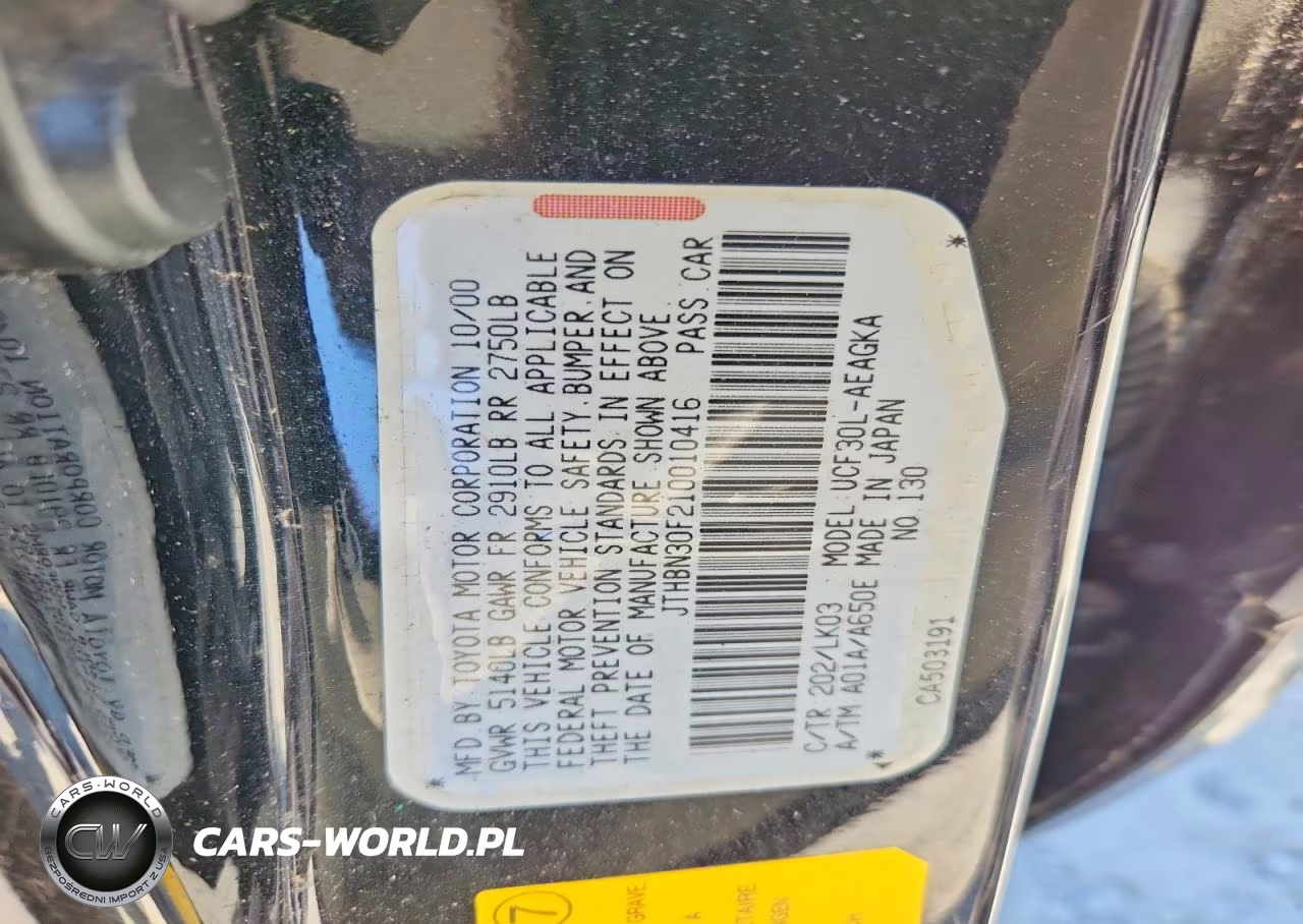 2001 Lexus Ls 430 VIN:JTHBN30F210010416 - 12