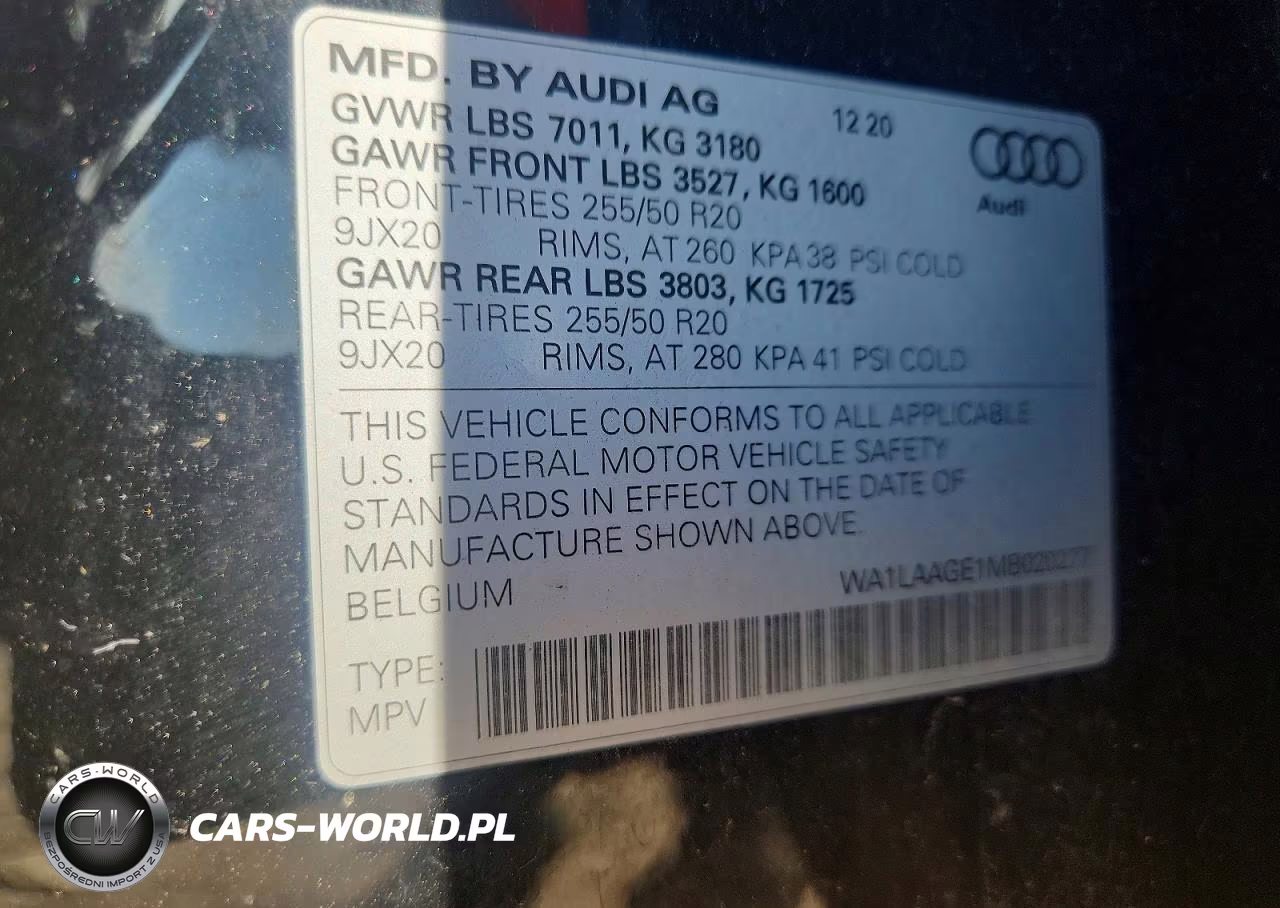 2021 Audi E-Tron Premium Plus VIN:WA1LAAGE1MB020277 - 13