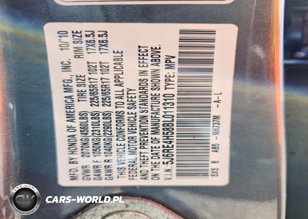2011 Honda Cr-V Ex VIN:5J6RE4H58BL011310 - 13