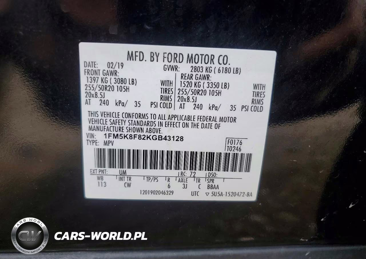 2019 Ford Explorer Limited VIN:1FM5K8F82KGB43128 - 13