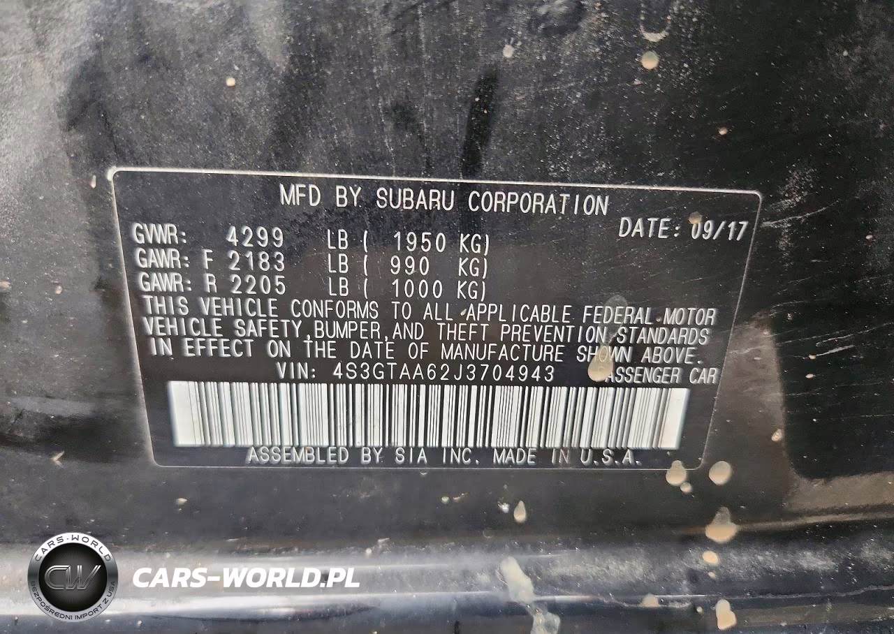 2018 Subaru Impreza VIN:4S3GTAA62J3704943 - 12