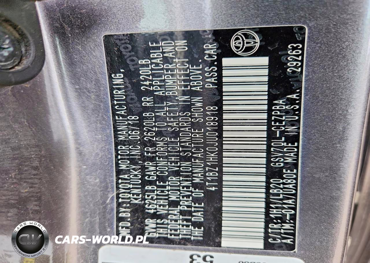2018 Toyota Camry Xse V6 VIN:4T1BZ1HK0JU018918 - 12