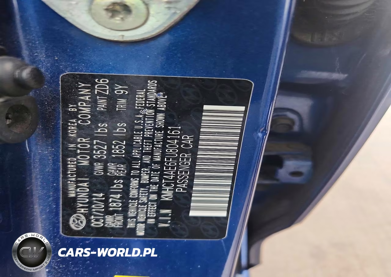 2015 Hyundai Accent Gls VIN:KMHCT4AE6FU804161 - 12