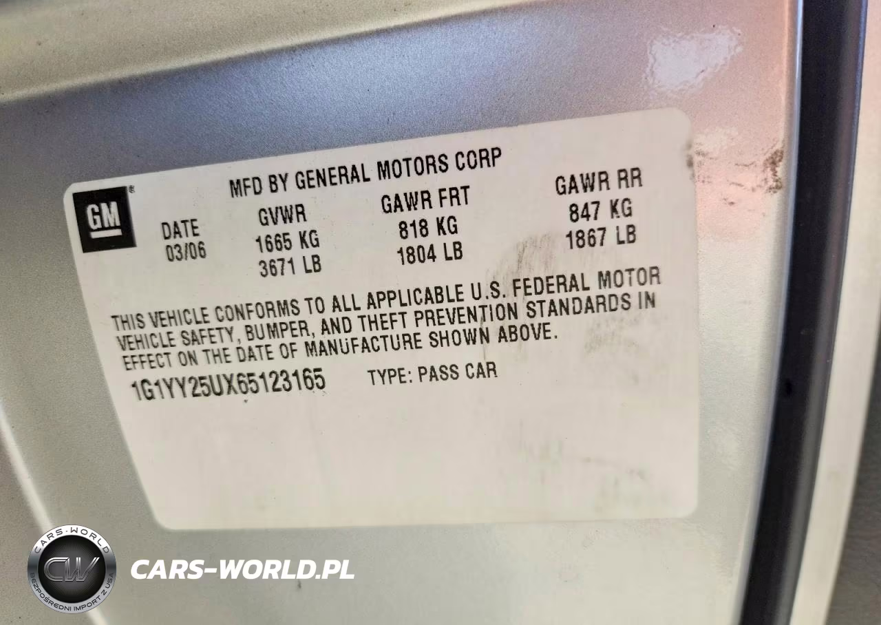 2006 Chevrolet Corvette VIN:1G1YY25UX65123165 - 12