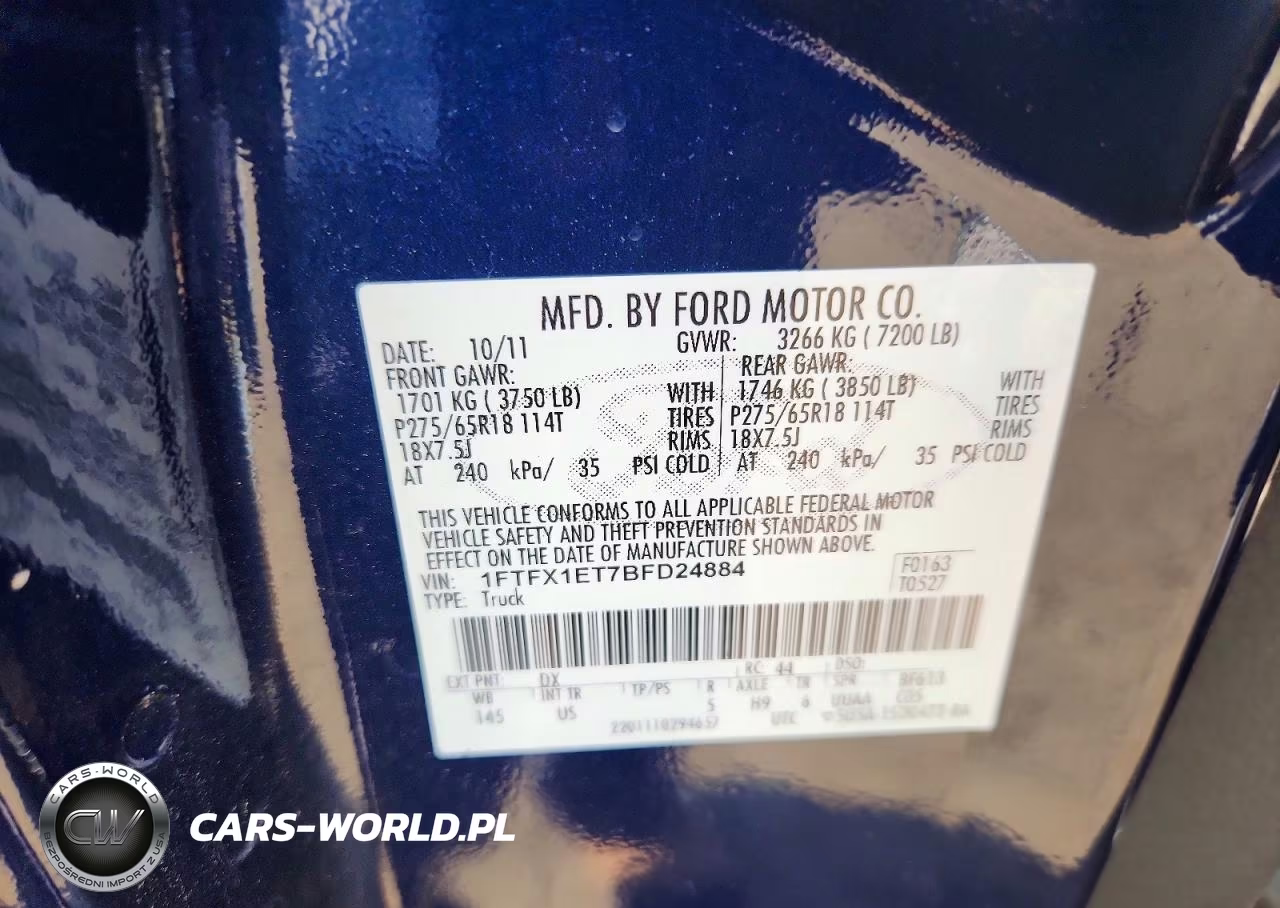 2011 Ford F150 Super Cab VIN:1FTFX1ET7BFD24884 - 12