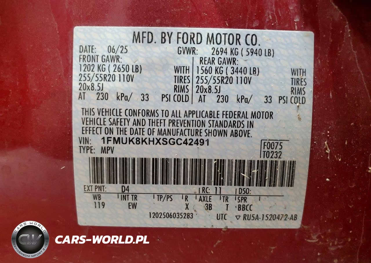 2025 Ford Explorer St-Line VIN:1FMUK8KHXSGC42491 - 12