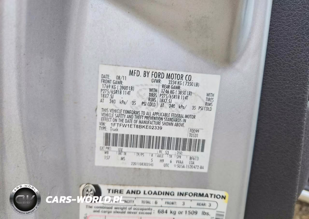 2011 Ford F150 Supercrew VIN:1FTFW1ET8BKE02339 - 12