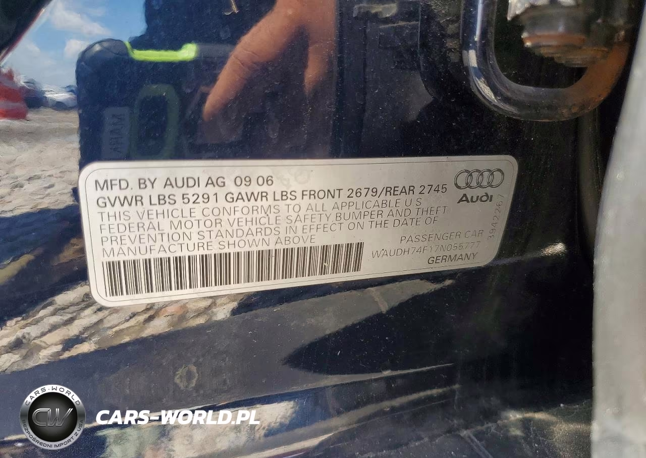 2007 Audi A6 3.2 Quattro VIN:WAUDH74F17N055777 - 12