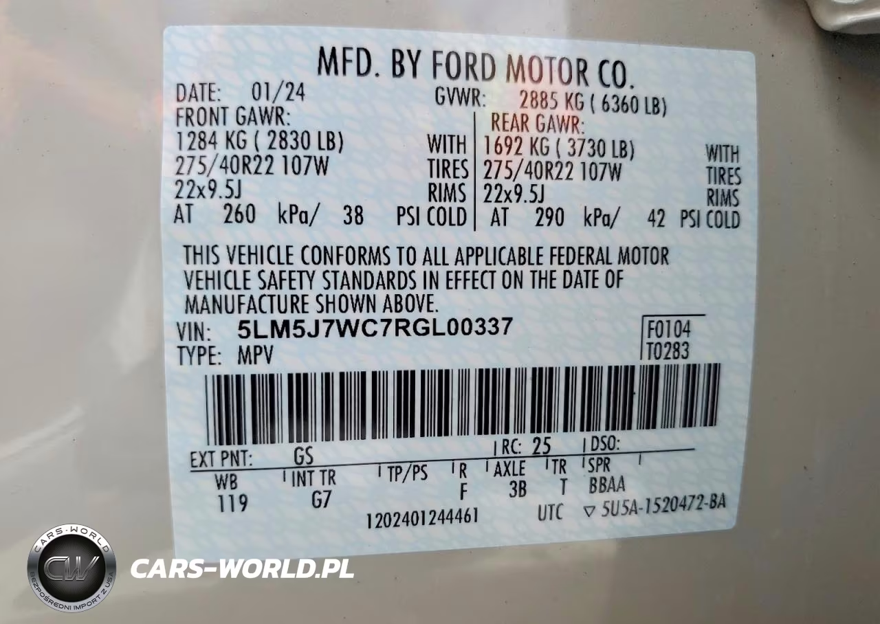 2024 Lincoln Aviator Reserve VIN:5LM5J7WC7RGL00337 - 13