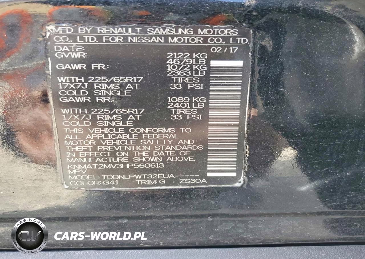 2017 Nissan Rogue S VIN:KNMAT2MV3HP560613 - 13