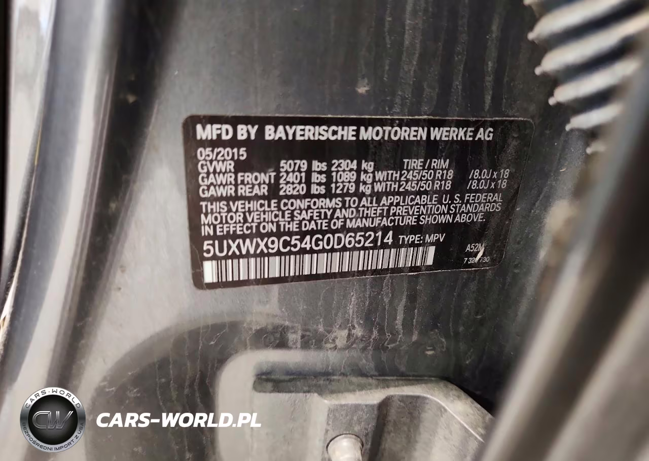 2016 BMW X3 xDrive28I VIN:5UXWX9C54G0D65214 - 13