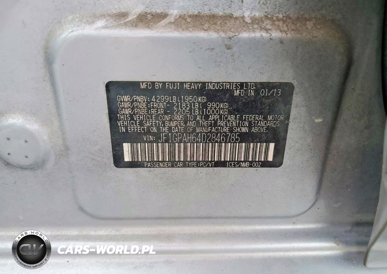 2013 Subaru Impreza Limited VIN:JF1GPAH64D2846785 - 13