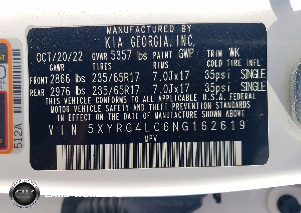 2022 Kia Sorento Lx VIN:5XYRG4LC6NG162619 - 13