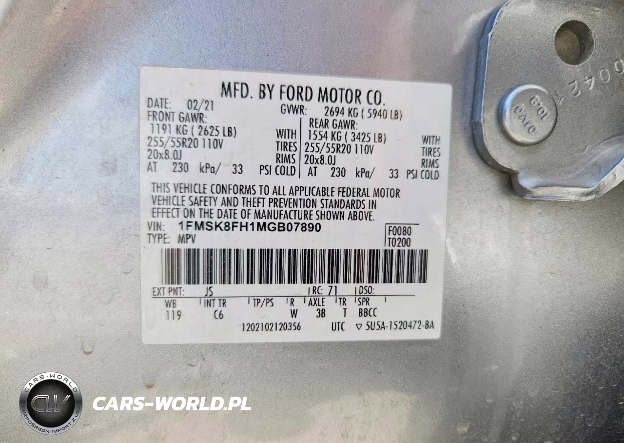 2021 Ford Explorer Limited VIN:1FMSK8FH1MGB07890 - 13
