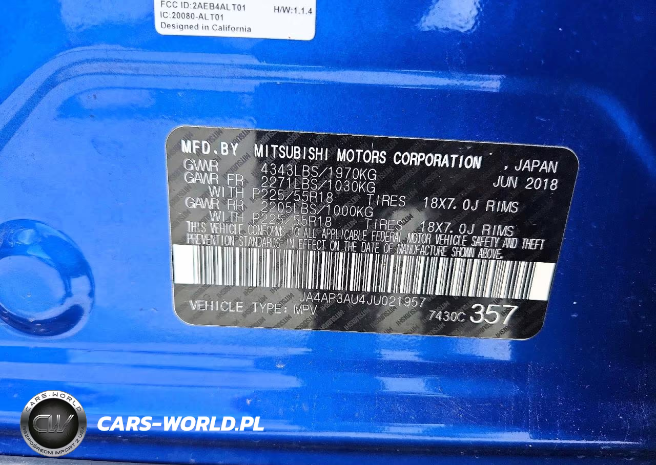 2018 Mitsubishi Outlander Sport Es VIN:JA4AP3AU4JU021957 - 13