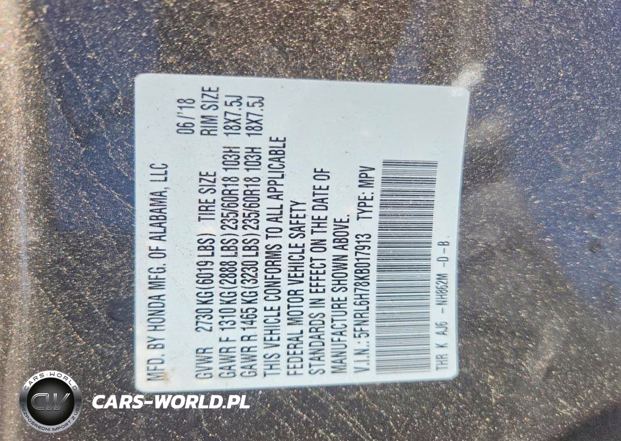 2019 Honda Odyssey Exl VIN:5FNRL6H78KB017913 - 14