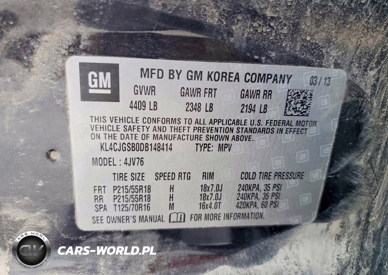 2013 Buick Encore VIN:KL4CJGSB0DB148414 - 12