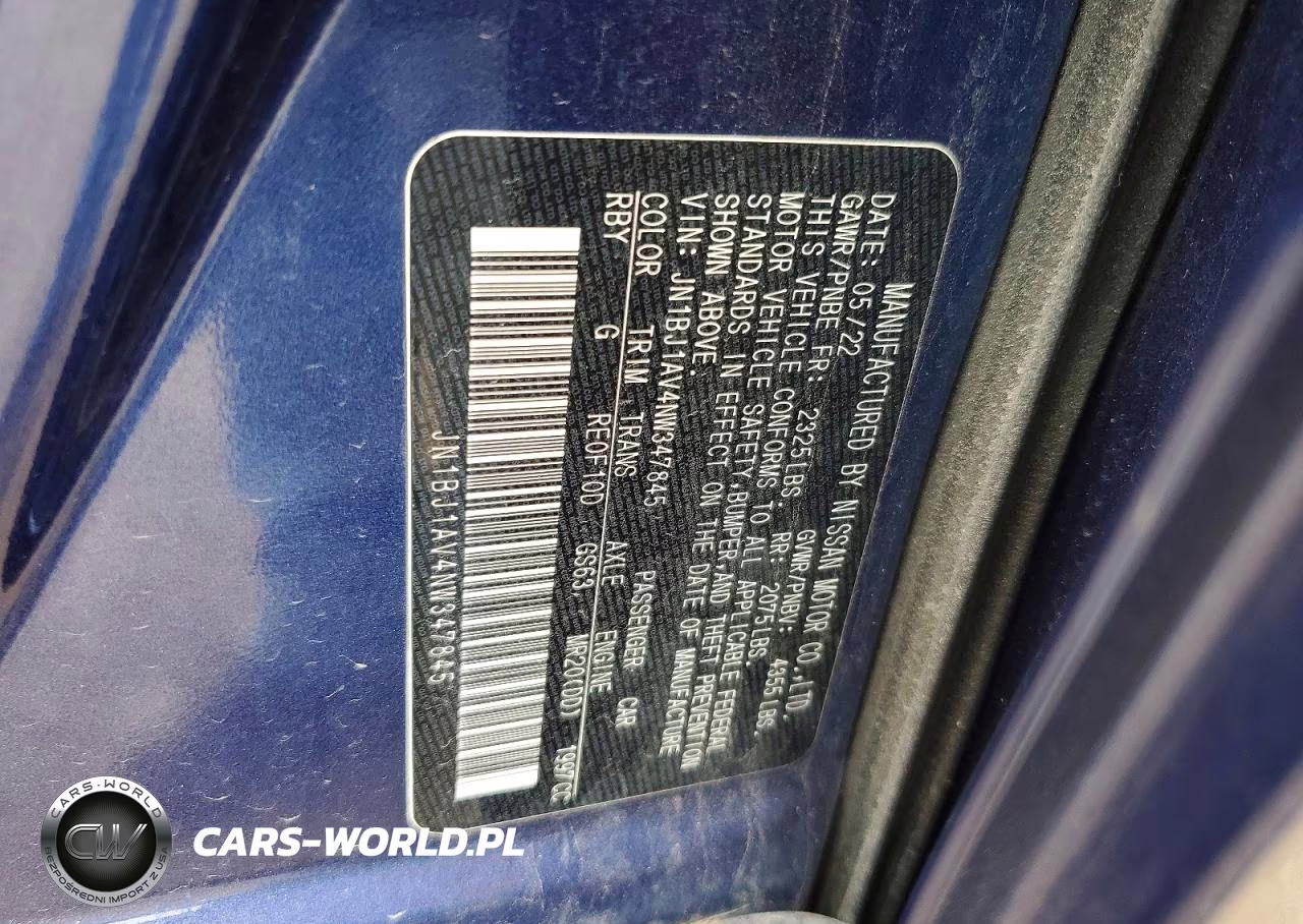 2022 Nissan Rogue Sport S VIN:JN1BJ1AV4NW347845 - 13