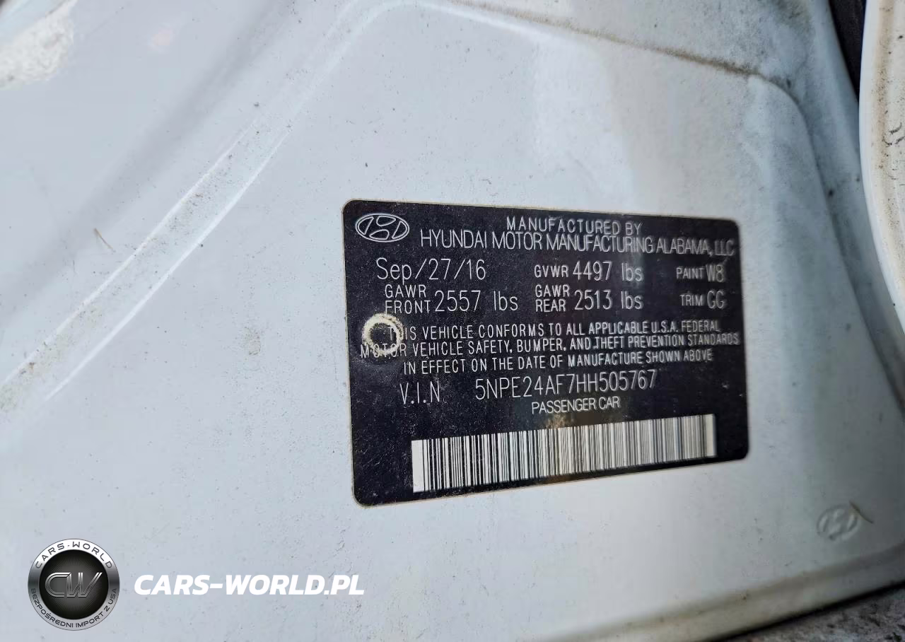 2017 Hyundai Sonata Se VIN:5NPE24AF7HH505767 - 12