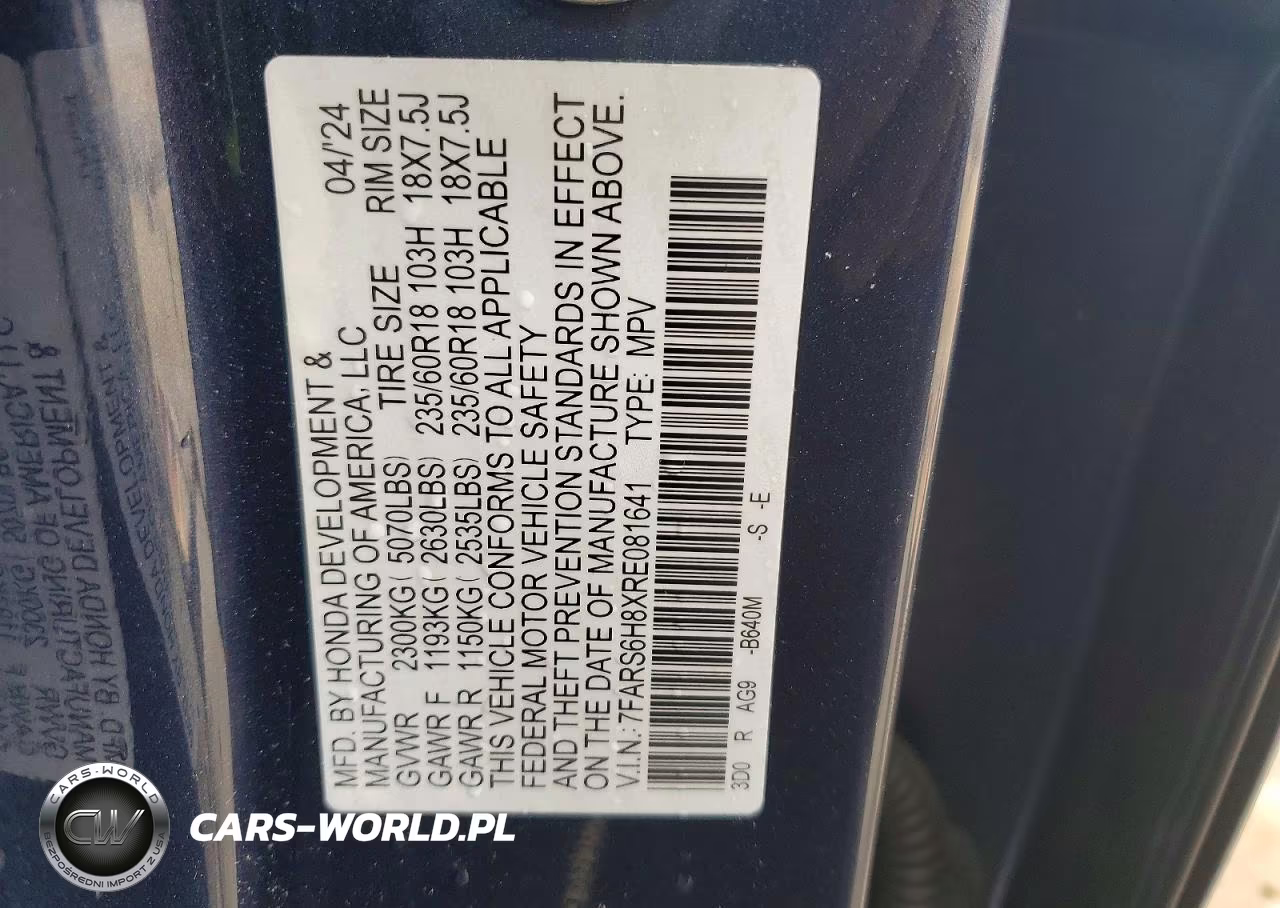 2024 Honda Cr-V Sport-L VIN:7FARS6H8XRE081641 - 13
