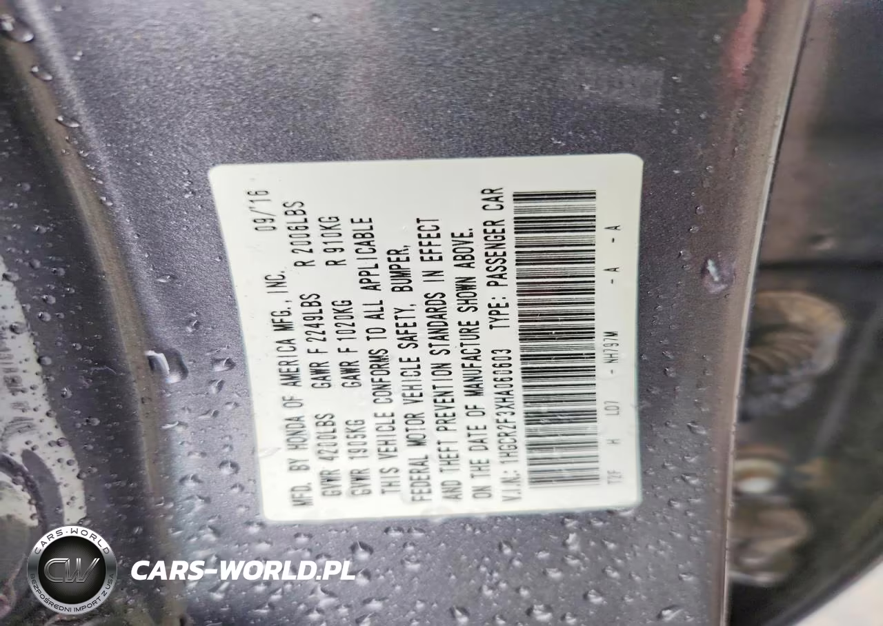 2017 Honda Accord Lx VIN:1HGCR2F3XHA060603 - 12