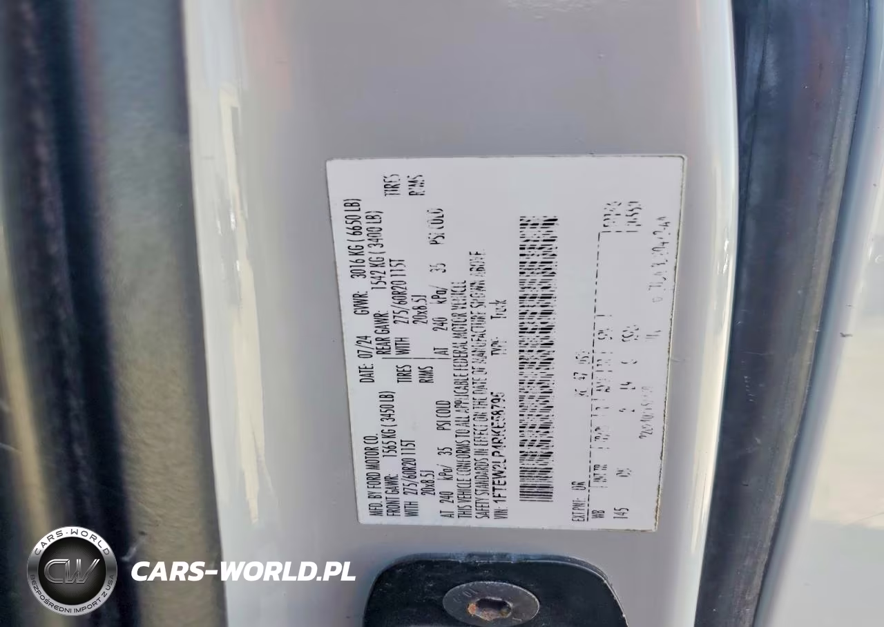 2024 Ford F150 Stx VIN:1FTEW2LP4RKE58795 - 13