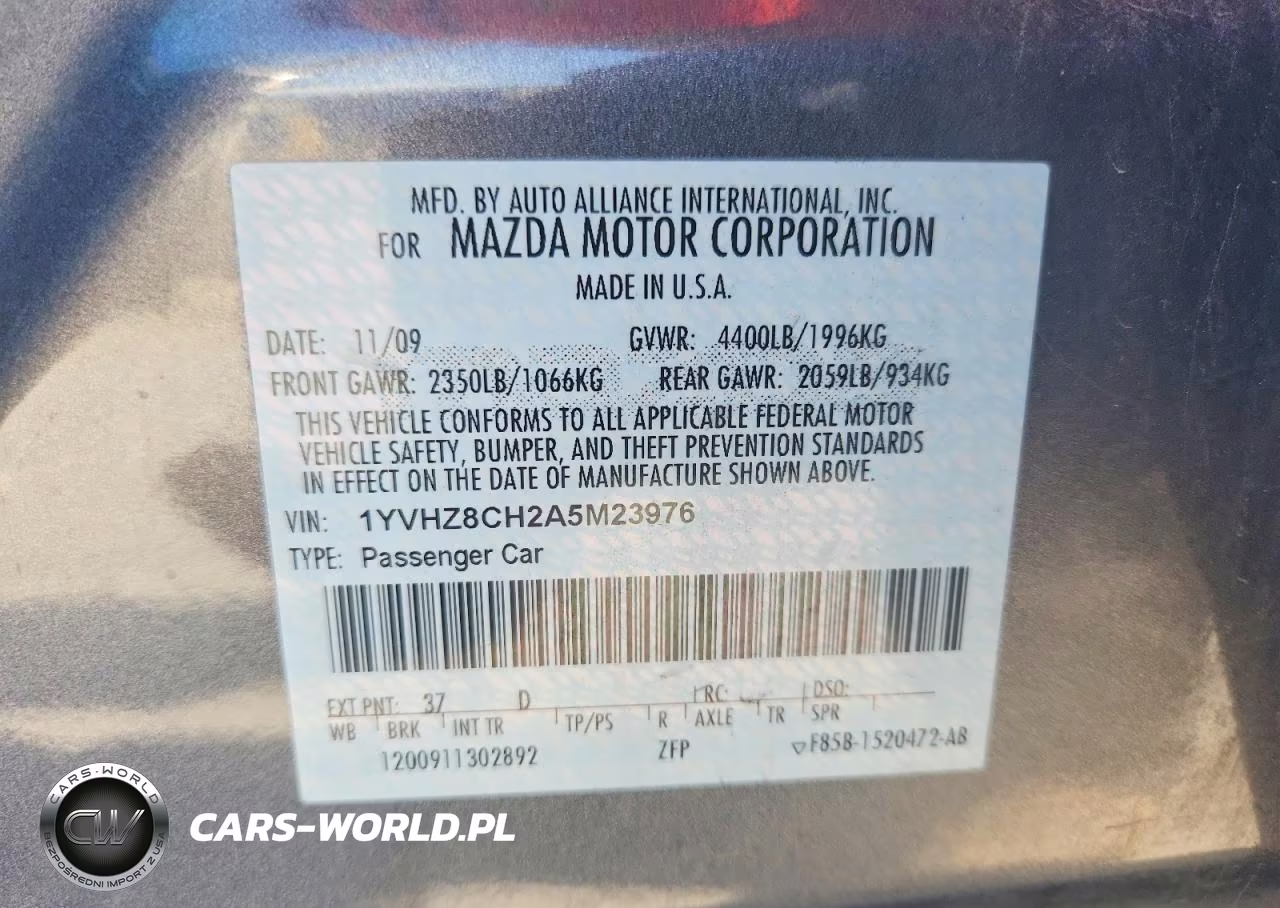 2010 Mazda 6 I VIN:1YVHZ8CH2A5M23976 - 12