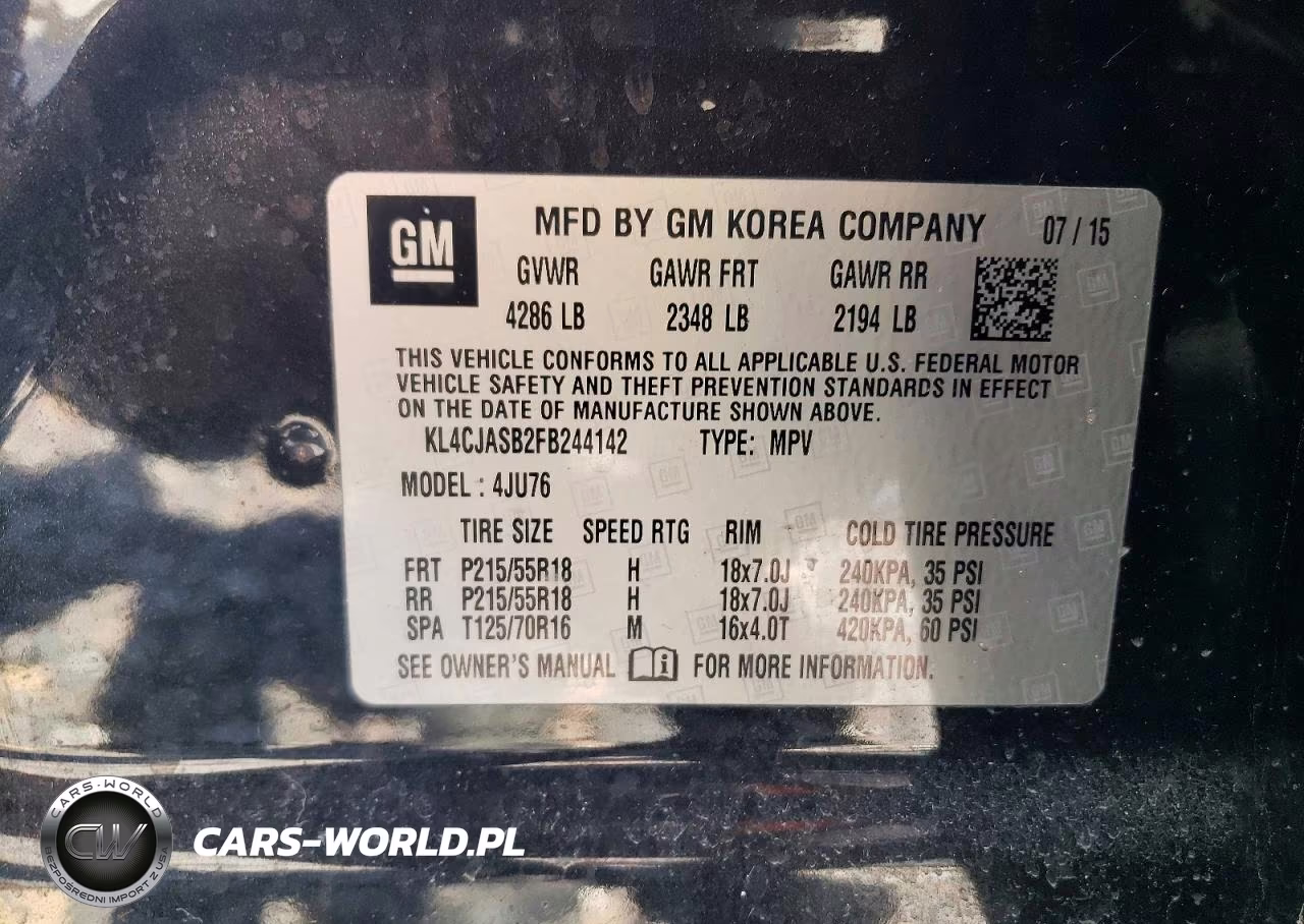 2015 Buick Encore VIN:KL4CJASB2FB244142 - 12