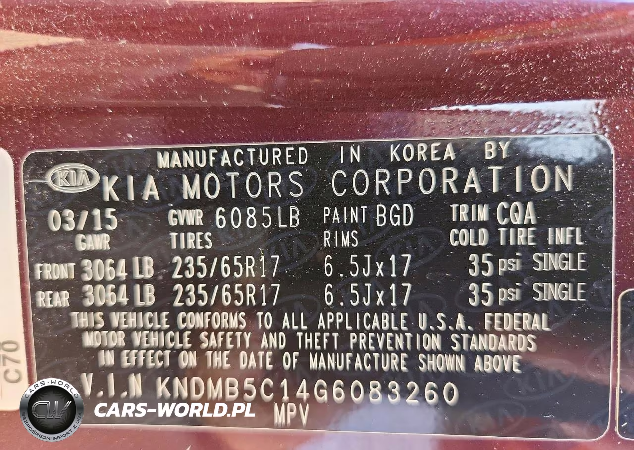 2016 Kia Sedona Lx VIN:KNDMB5C14G6083260 - 14