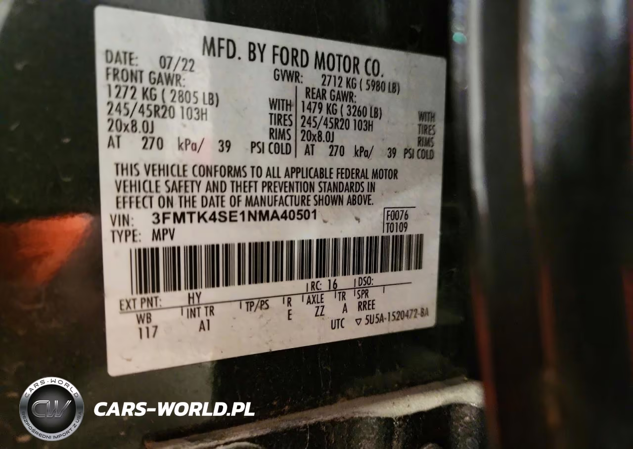 2022 Ford Mustang Mach-E Gt VIN:3FMTK4SE1NMA40501 - 13