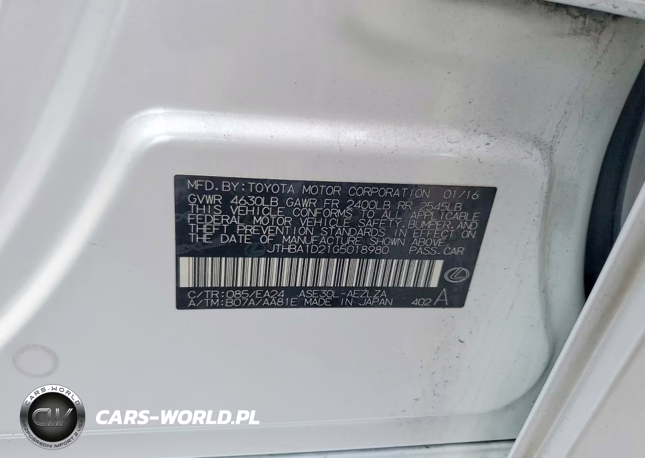 2016 Lexus Is 200T VIN:JTHBA1D21G5018980 - 12