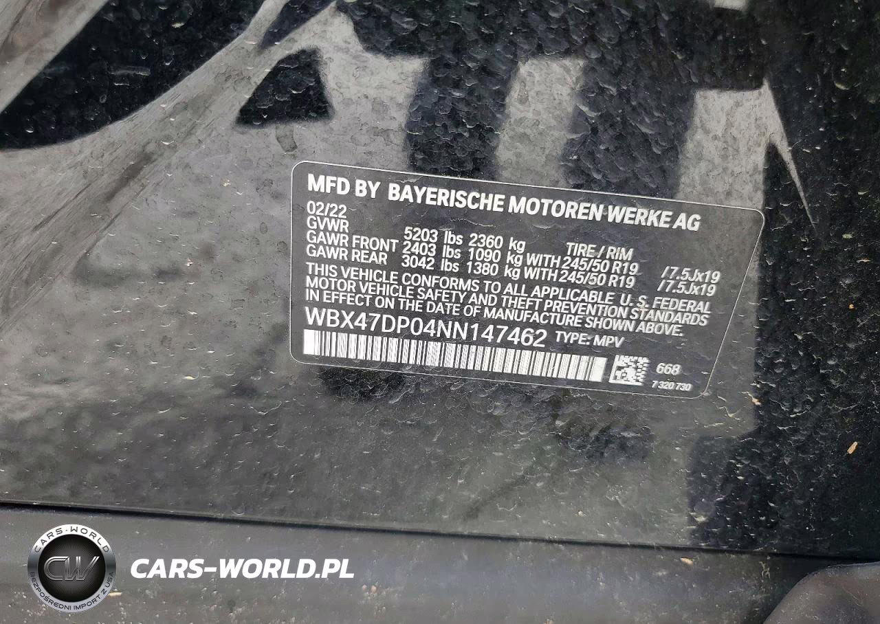 2022 BMW X3 Sdrive30I VIN:WBX47DP04NN147462 - 13